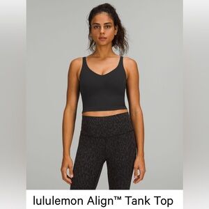 Lululemon black align tank size 2